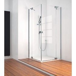 Mampara Brunei Angular 2 f + 2 abatibles cromo