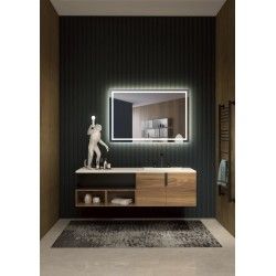 Espejo Baño Rectangular Led, Antivaho, Luz Fría-Mod. Francia