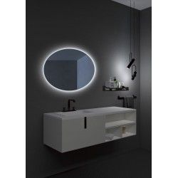 Espejo Baño Ovalado Led, Antivaho, Luz Fría-Mod.Oval