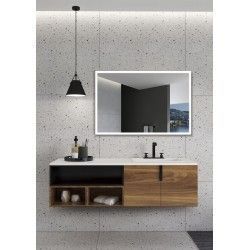 Espejo Baño Rectangular Led, Antivaho 3 tipos de luz...