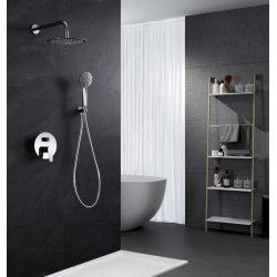 CONJUNTO DUCHA EMPOTRADO BÉLGICA MONOMANDO CROMO