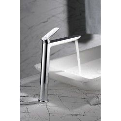 GRIFO ALTO LAVABO MONOMANDO BÉLGICA CROMADO