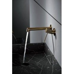 GRIFO DE LAVABO MONOMANDO EMPOTRADO ORO CEPILLADO SERIE LINE
