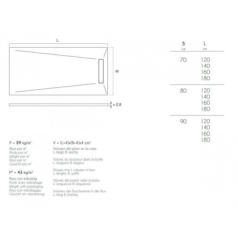 plano plato de ducha zero color blanco