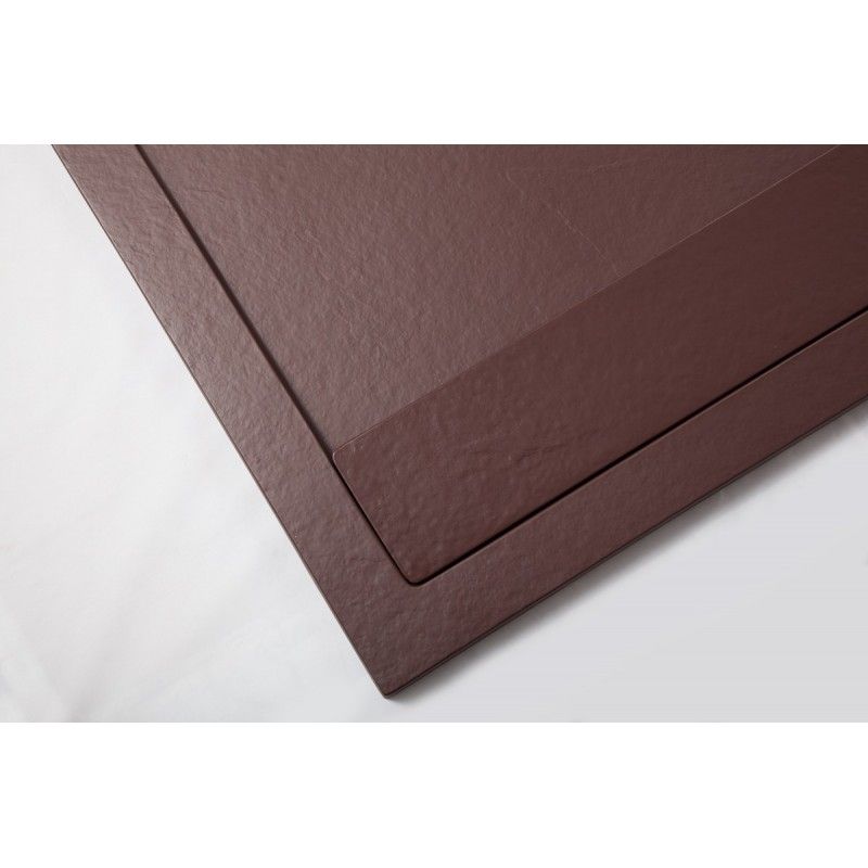 plato de ducha marron chocolate con rejilla marron chocolate