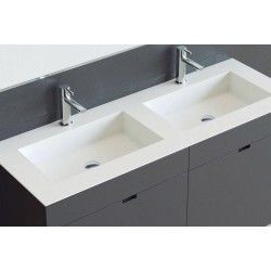 Encimera Inca Doble Seno Blanco Solid Surface