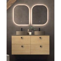 Mueble Baño 120 cm - 4 Cajones + Encimera + 2 Lavabos