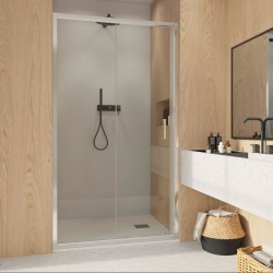 FRONTAL F2 - 1 FIJO + 1 CORREDERA Plata Cromo