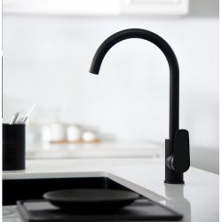 GRIFO MONOMANDO COCINA BELGICA NEGRO MATE