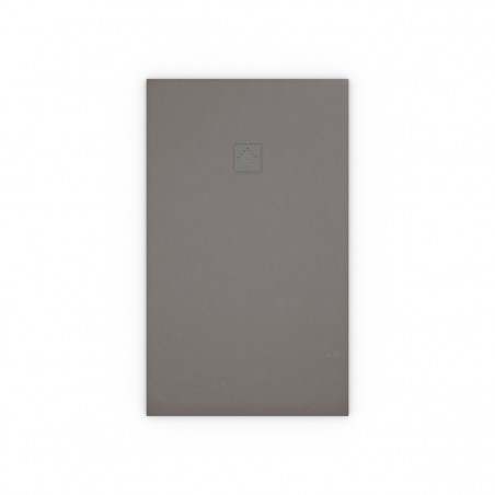 plato de ducha gris con rejilla gris