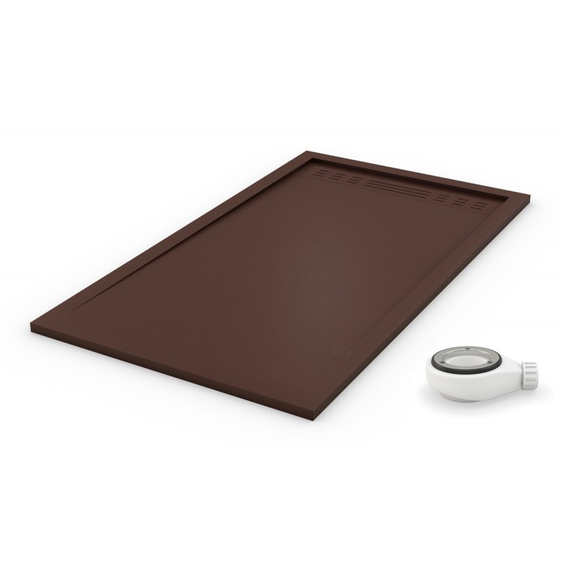 plato de ducha marron chocolate