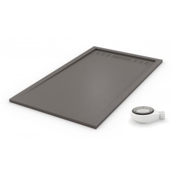 plato de ducha gris premium pro con rejilla del mismo color