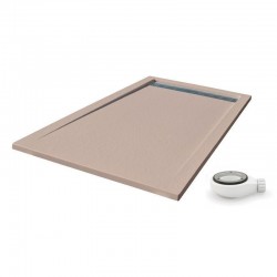 plato de ducha color moka rejilla acero inoxidable