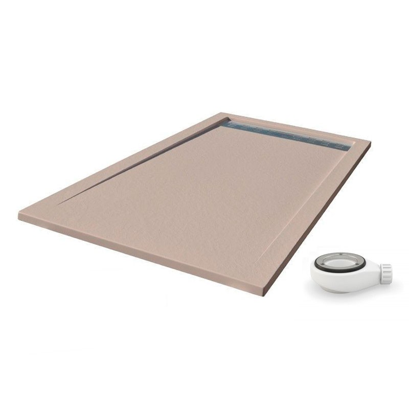 plato de ducha color moka rejilla acero inoxidable