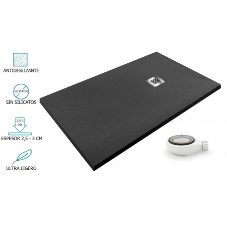 Plato de ducha Negro AIRSTONE