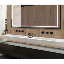 Encimera Formas + 2 Lavabo + Faldón Solid Surface