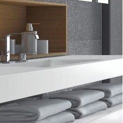 Encimera Formas + 1 Lavabo + Faldón Solid Surface
