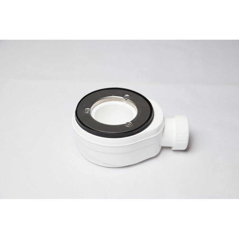 valvula plato de ducha semicircular blanco