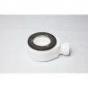 valvula plato de ducha semicircular blanco