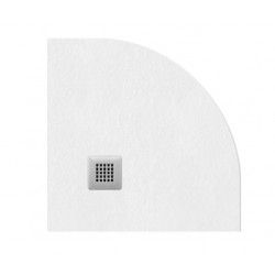 plato de ducha semicircular blanco