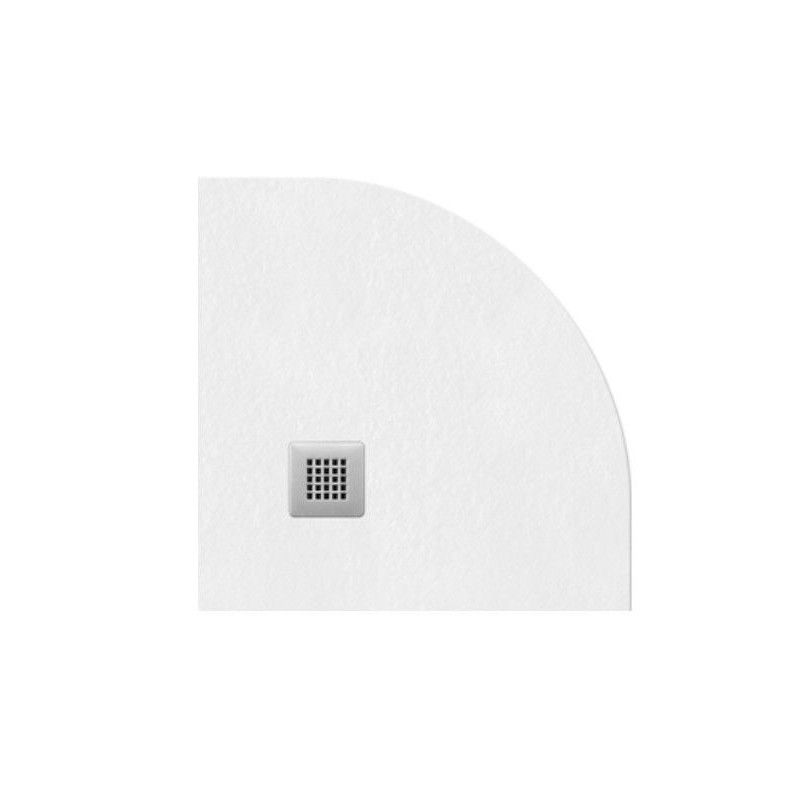 plato de ducha semicircular blanco