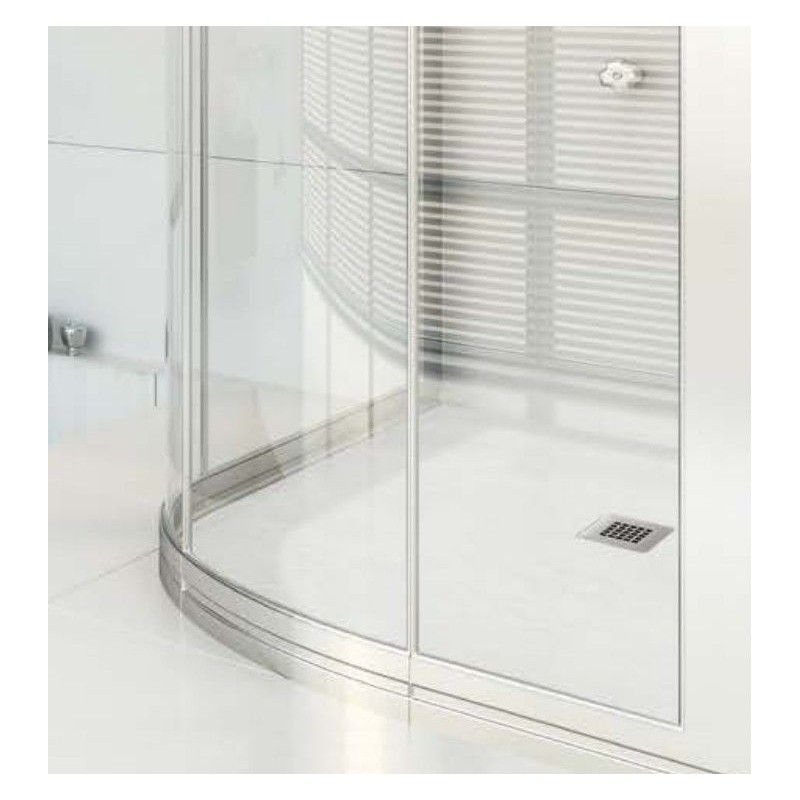 plato de ducha semicircular blanco
